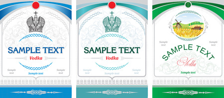 Label design - vodkaのイラスト素材