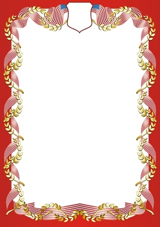 USA frameのイラスト素材