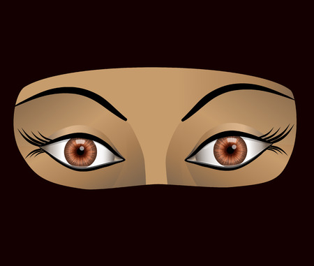 Vector illustration of arab woman in a burqaのイラスト素材