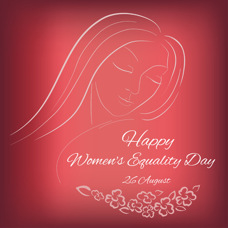 Illustration of Happy Womens Equality Day concept. 26 augustのイラスト素材