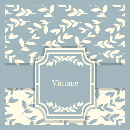 Vintage invitation card with floral ornaments. Vector illustrationのイラスト素材