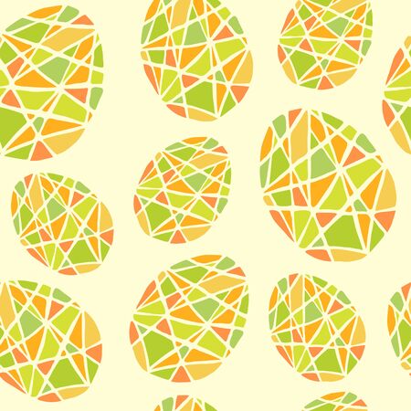 Easter egg seamless vector pattern. Hand drawn abstract background in vector format. Colorful childish pattern.のイラスト素材