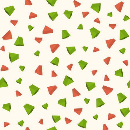 Triangle 3d objects seamless geometric pattern. Vector colorful illustrationのイラスト素材