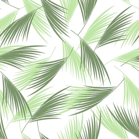 Tropical palm leaves seamless pattern. . Floral background. Vector illustrationのイラスト素材