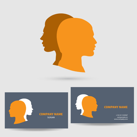Vector icon design logo element with business card template.のイラスト素材