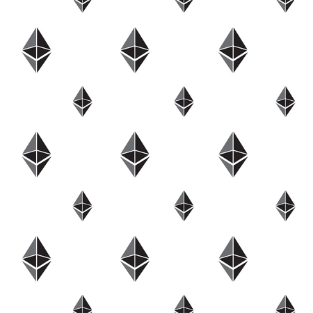 Seamless pattern background with ethereum signsのイラスト素材