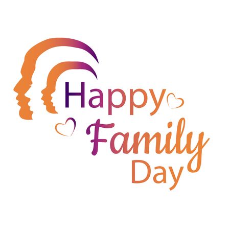 Happy Family Day vector illustrationのイラスト素材