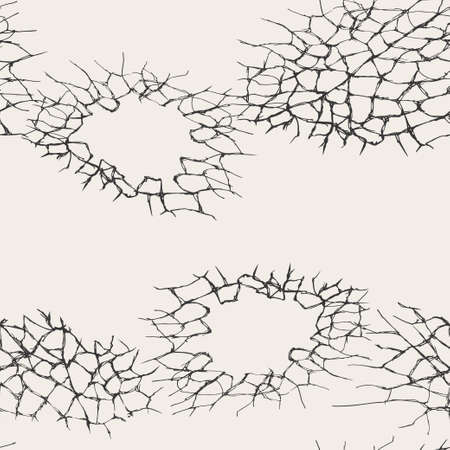 Vector seamless pattern cracked texture.のイラスト素材