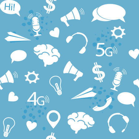 Seamless blue web pattern, vector illustration backgroundのイラスト素材