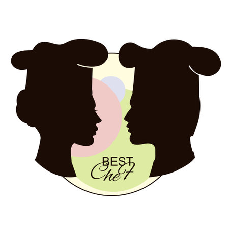 Chef icon vector illustration isolated on whiteのイラスト素材