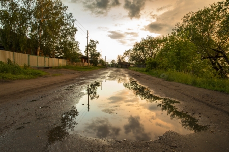 village roadの写真素材