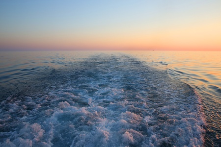 sunset by the seaの写真素材