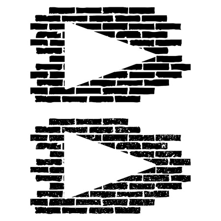 Set of play media icons isolated on white backgroundのイラスト素材