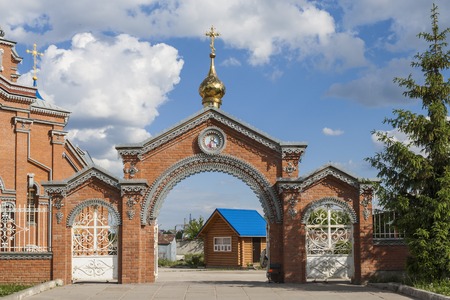 Gateway to the temple in honor of the Mother of God. City Cheboksary, Chuvash Republic, Russia. Travel Russia. 05/04/2016のeditorial素材