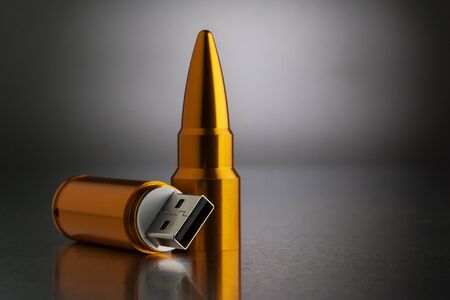 Flash card in form of bullets