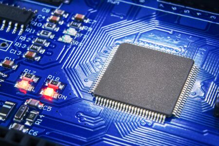 Close-up of electronic circuit board.の写真素材