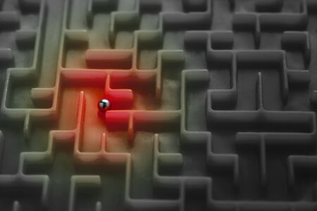 The concept of solving a complex problem. A difficult situation in business, life..の写真素材