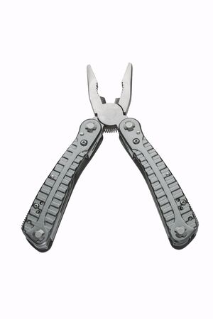 Multitool pliers.Isolated on a white background. Full depth of field.