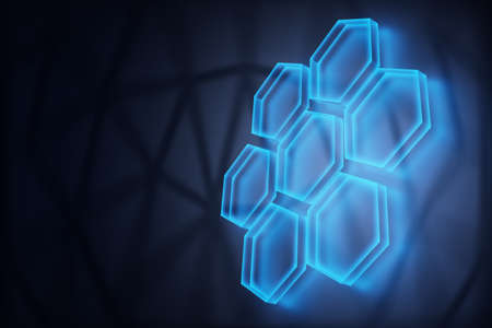 digital technology concept, abstract background 3d rendered