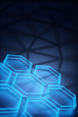 Vertical digital technology concept, abstract background 3d renderedの写真素材
