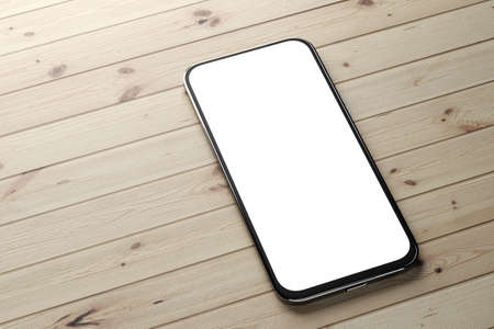 Smartphone mockup for your application or website design. Smartphone mockup with white screen. The...