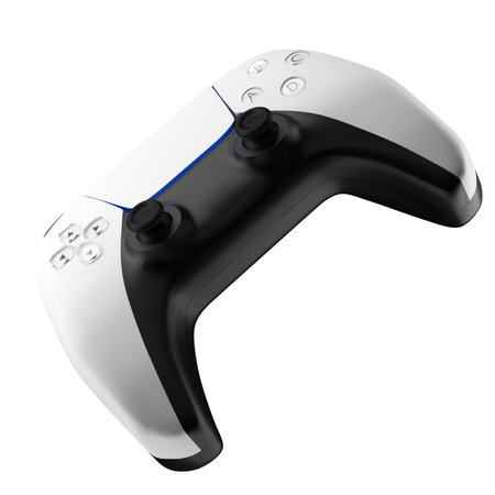 Game joystick isolated on white background. 3d rendering.