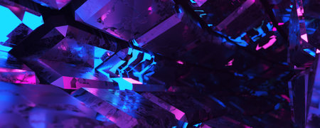 network structure background. artificial intelligence. machine learning. data background. Wide banner.Big data. blockchain technology. Abstract background from blocks. 3D rendering.の写真素材