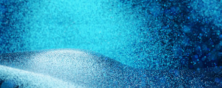 Background from shining lights blurred in bokeh. Defocused background with shiny surface. 3d rendering.の写真素材