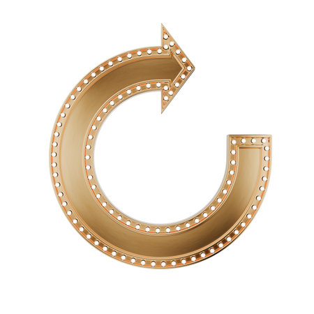 Retro signboard round pointer, round arrow. Return. Place for text in a retro advertising sign with...