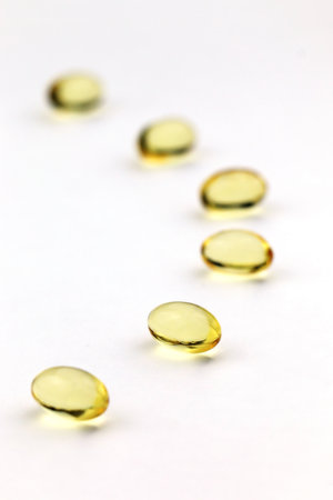 Close up food Supplement oil filled capsulesの写真素材