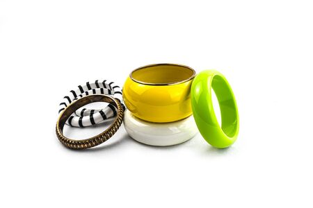 Fashion Bracelets and wristband in different colorsの写真素材