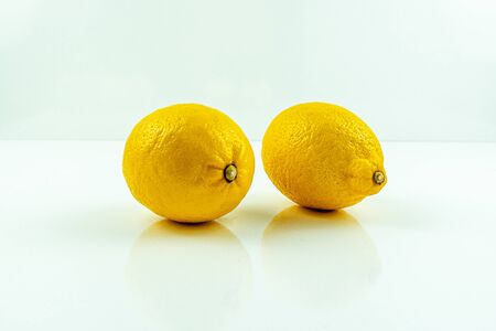 Yellow lemonsの写真素材