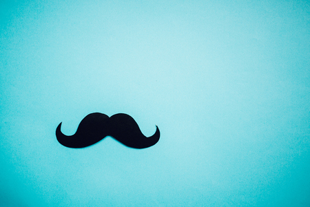 Paper Mustache on blue background, Prostate cancer awareness , Men health awareness month, cope spaceの写真素材