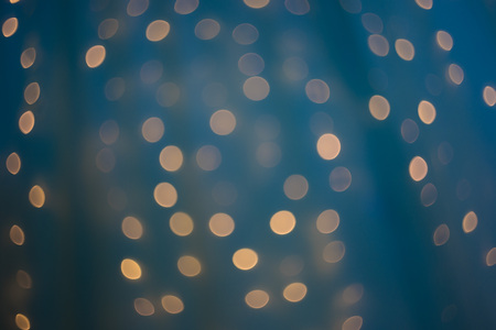 a real beautiful bokeh on blue background