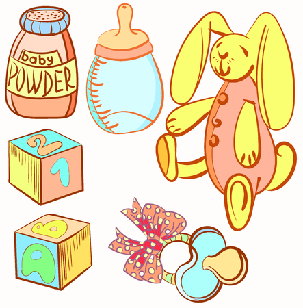 Baby products design, vector illustrationのイラスト素材