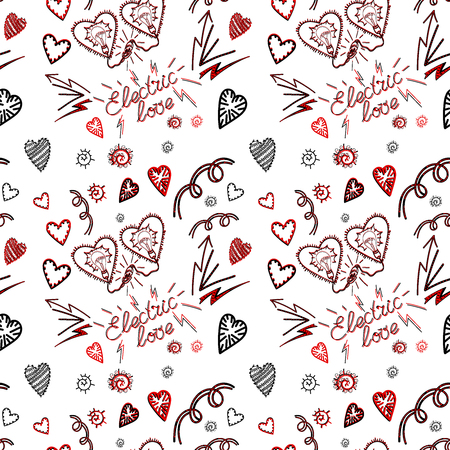 vector image and seamless pattern, collection of designsのイラスト素材