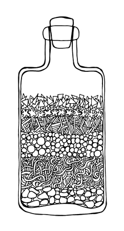 Different things in a bottle.のイラスト素材
