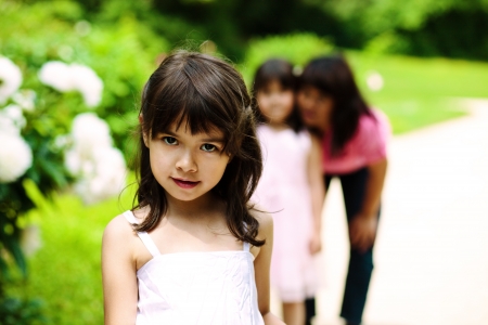 Jealousy, conflict, leadership between two sistersの写真素材