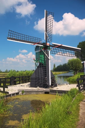 Windmill in Zaanse Schans, the Netherlandsの写真素材