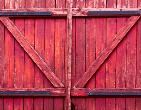 Background of old pink wooden gateの写真素材