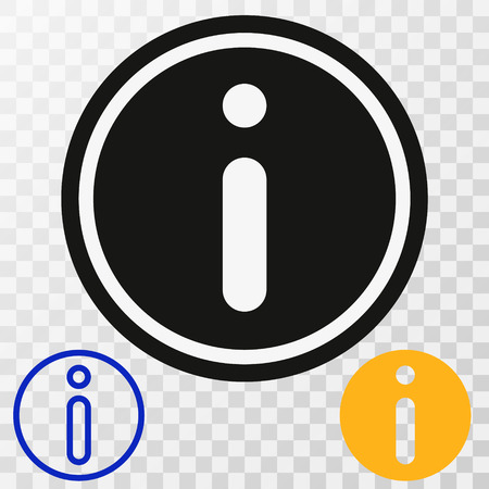 Info icon stock vector illustration set on transparent background.のイラスト素材