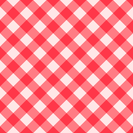 Red Gingham seamless pattern. Texture from rhombus squares for - plaid, tablecloths, clothes, shirts, dresses, paper, bedding, blankets, quilts and other textile products. Vector illustrationのイラスト素材