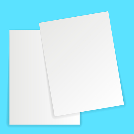Blank Bi fold brochure mock-up cover templateのイラスト素材