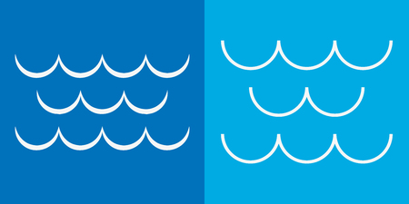 Wave icon set - design elements collection.のイラスト素材