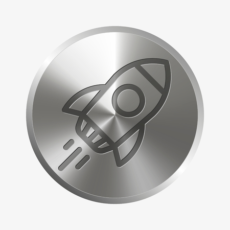 Campaign launch vector icon, rocket symbol. Modern, simple flat vector illustration for web site or mobile app.のイラスト素材