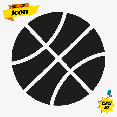 ball icon on white background, vector symbolのイラスト素材