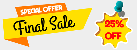 final sale banner template isolated on white background.のイラスト素材