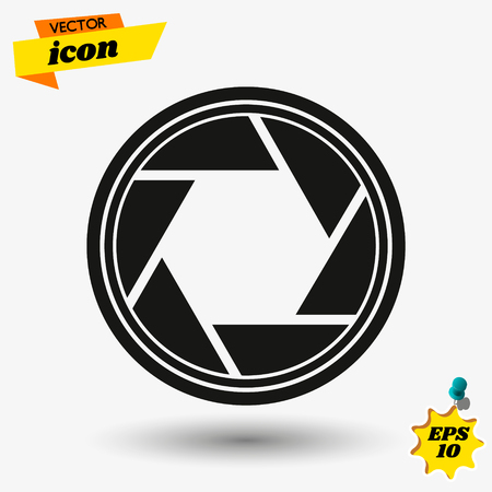 Camera objective icon (symbol)のイラスト素材