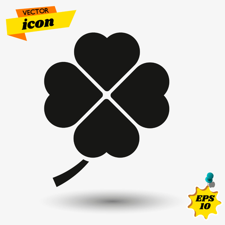 Lucky Cloever flat vector icon. An isolated icon on a white background.のイラスト素材