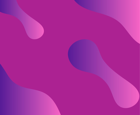 Fluid landing page background with geometric form. Fluid, liquid, wavy, gradient, flowing, dynamic shape background. Trendy and modern background color. Cool banner design template in purple.のイラスト素材